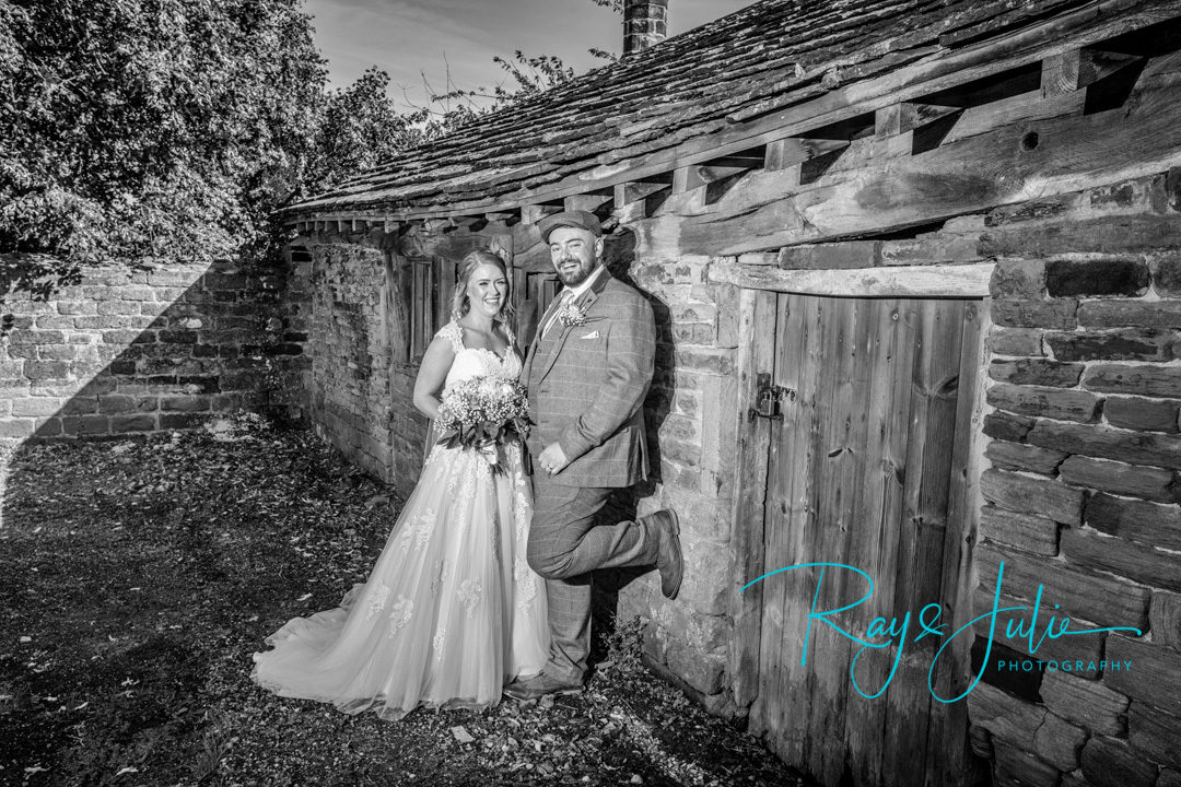 Happy bridal couple portrait