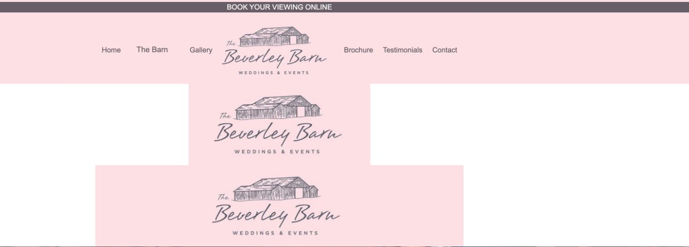 The Beverley Barn homepage screenshot