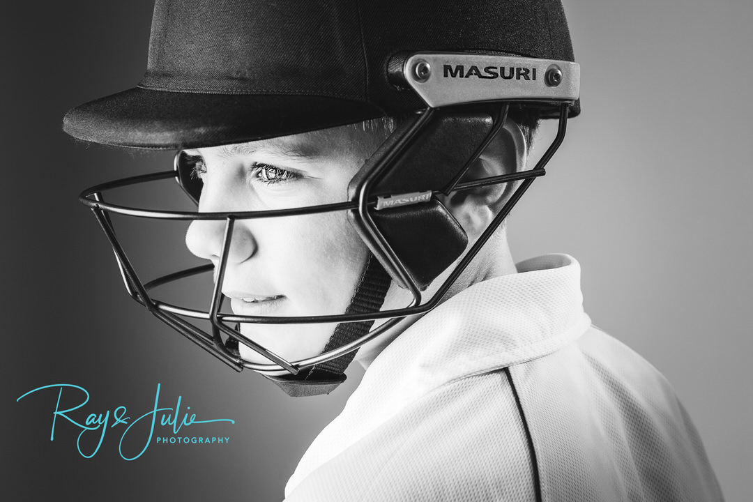 Helmet - Cricket - portrait - studio photography