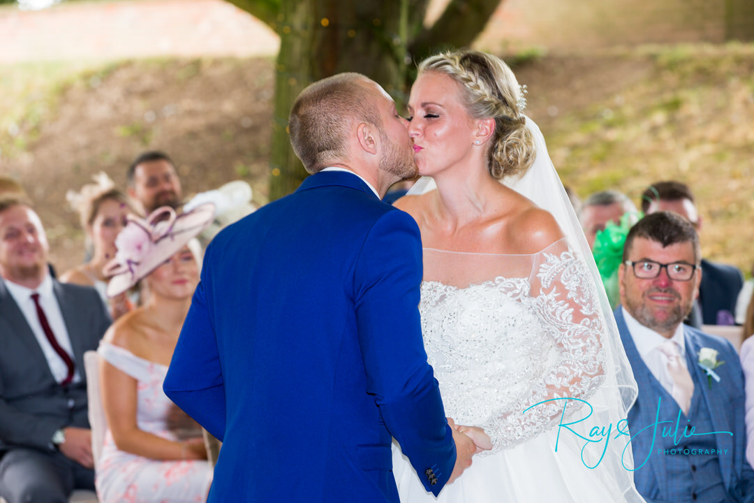 The First Kiss. Captured outdoors at Saltmarshe Hall