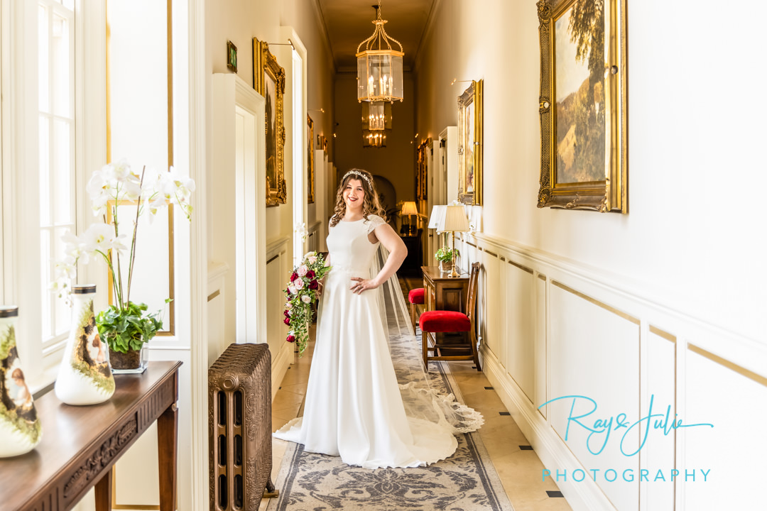 Stunning bride inside Grantley Hall