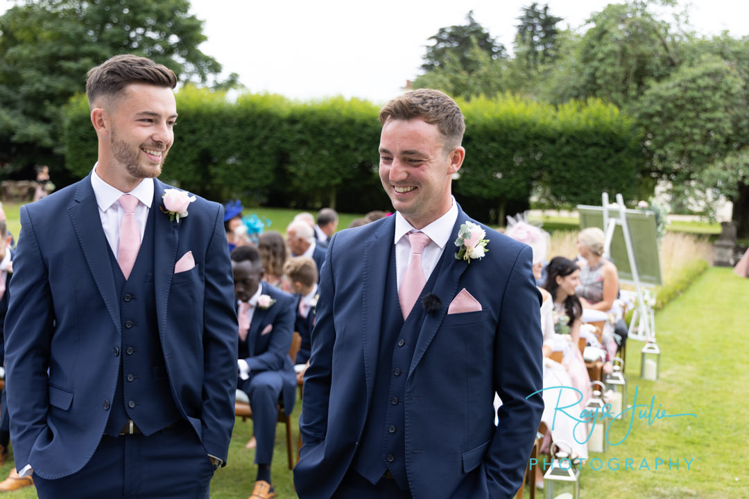 Groom and Brother waiting for the bride to arrive for the start of the wedding ceremony