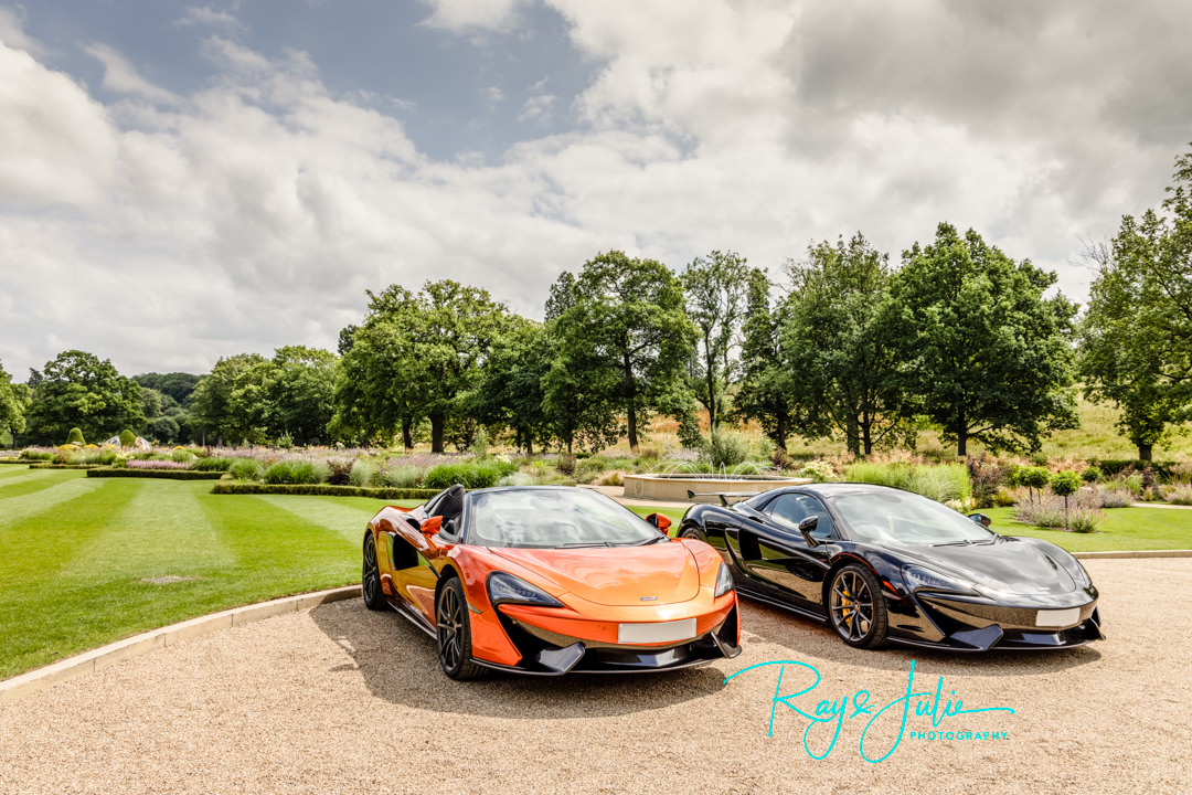 Mclaren's parked at Grantley Hall