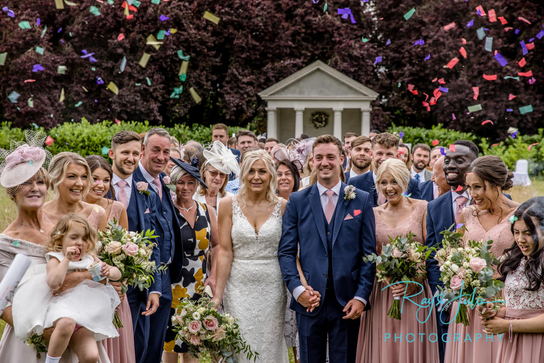 Wedding confetti cannon goes off with a bang!