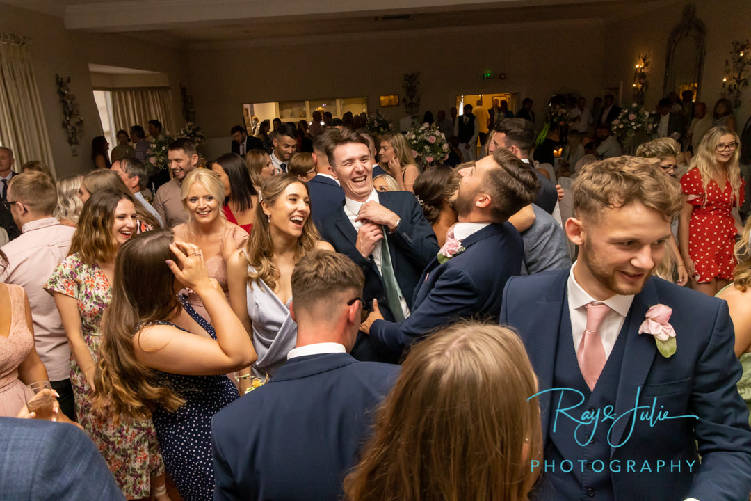 Wedding guests on the dance floor Yorkshire wedding venue