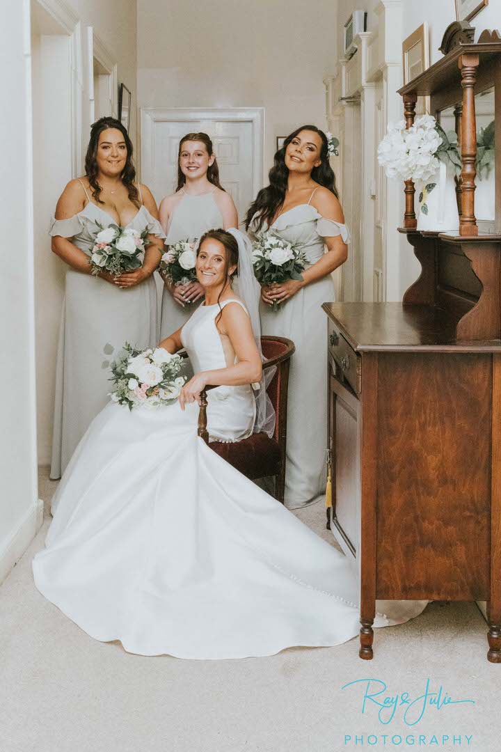 Bride and daughters at East Yorkshire wedding venue