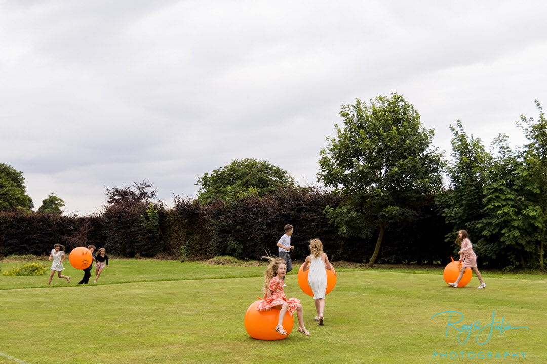 kids having fun at a wedding